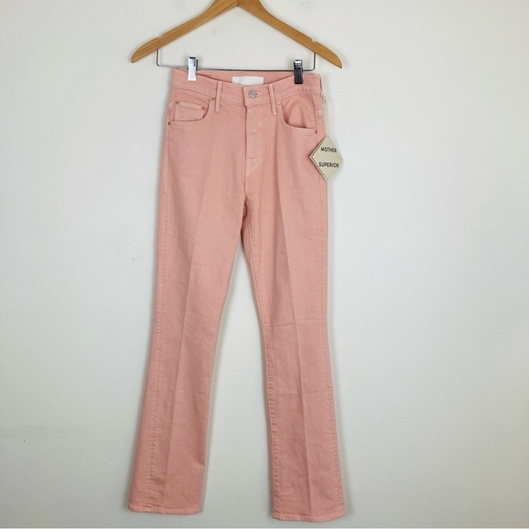 NWT Mother Insider Hover jeans in peach parfait color. Slight flare leg. Size 25 - Picture 4 of 11